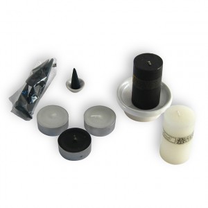 coffret bougies noir et blanc