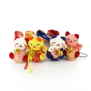 Bijoux de sac ou portable Maneki Neko chat Japonais porte-bonheur 7 coloris au choix Bijoux de sac ou portable Maneki Neko chat Japonais porte-bonheur 7 coloris au choix